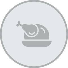 Roast Chicken Icon Design