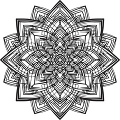 Fototapeta premium Elegant black and white mandala concept background