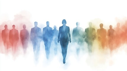 Purple hues dance with abstract silhouettes, an artistic expression of color and movement