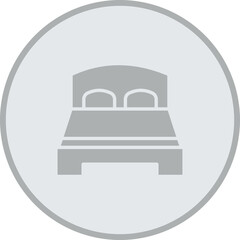 Double Bed Icon Design