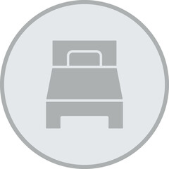Single Bed Icon Design