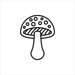 Mushroom icon. Mushroom Icon for web design. Isolated on white background.