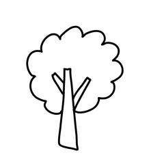 Cartoon line art doodle of Trees
