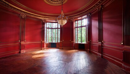 テレビ会議背景用 ZOOM会議背景用 CG ホール 部屋 ラウンジ 赤を基調にした部屋 video conferencing background for using in video conference and as a zoom background.