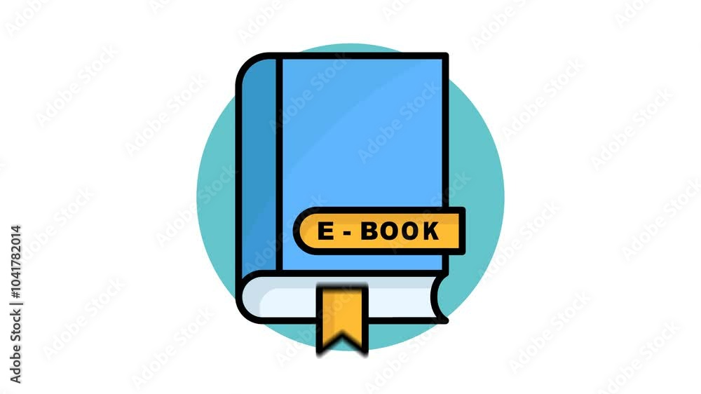 Poster e book animated icon. suitable for user interface, provide visual feedback, etc. icon related to onl