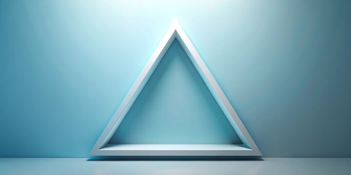abstract light white and light blue triangle with linear pattern and shape Long Shot