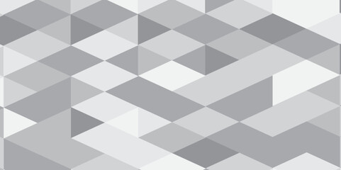 Abstract geometric white and gray background seamless mosaic and low polygon triangle texture wallpaper, Triangle Vector Abstract Geometric Technology seamless pattern Background. 