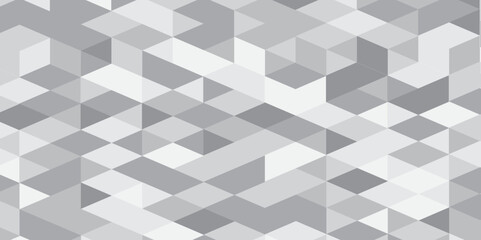 Abstract geometric white and gray background seamless mosaic and low polygon triangle texture wallpaper, Triangle Vector Abstract Geometric Technology seamless pattern Background. 