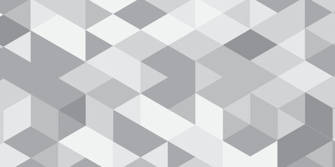 Abstract geometric white and gray background seamless mosaic and low polygon triangle texture wallpaper, Triangle Vector Abstract Geometric Technology seamless pattern Background. 