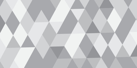 Abstract geometric white and gray background seamless mosaic and low polygon triangle texture wallpaper, Triangle Vector Abstract Geometric Technology seamless pattern Background. 