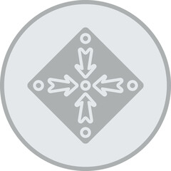 Arrows pointing to center Icon Design