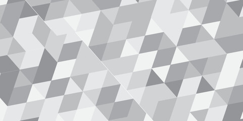 Abstract geometric white and gray background seamless mosaic and low polygon triangle texture wallpaper, Triangle Vector Abstract Geometric Technology seamless pattern Background. 