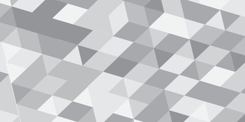 Fototapeta premium Abstract geometric white and gray background seamless mosaic and low polygon triangle texture wallpaper, Triangle Vector Abstract Geometric Technology seamless pattern Background. 