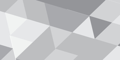 Abstract geometric white and gray background seamless mosaic and low polygon triangle texture wallpaper, Triangle Vector Abstract Geometric Technology seamless pattern Background. 