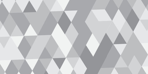 Obraz premium Abstract geometric white and gray background seamless mosaic and low polygon triangle texture wallpaper, Triangle Vector Abstract Geometric Technology seamless pattern Background. 