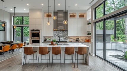 Fototapeta premium Modern sleek kitchen design.