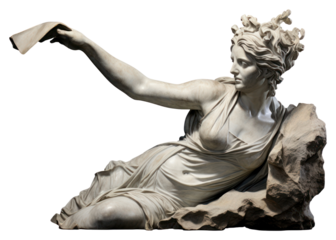 PNG Greek sculpture power to women statue art white background.