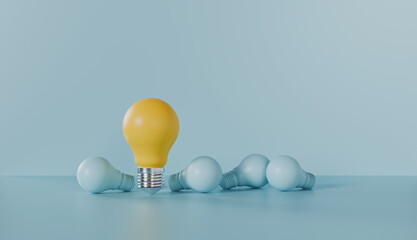 Shiny 3D egg-shaped sphere, a conceptual Easter decoration, illuminated from within like a lightbulb