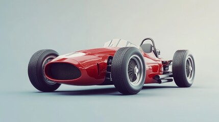 Realistic race car isolated on background. 3d rendering - illustration