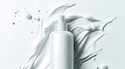 Realistic vector bottle of shaving foam, isolated on a white background.