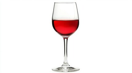 Red wine glass isolated on a white background