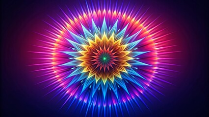 Obraz premium Circular Starburst Design Element for Versatile Editing in Modern Graphic Projects