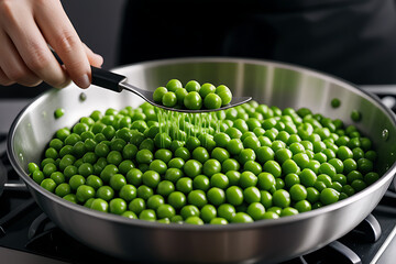 cutting sweet green peas uniform pieces helps cooking time presentation evenly throughout dish