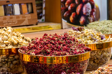 Spice market in Dubai City, United Arab Emirates
