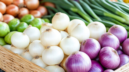 Onions at farmer's market
