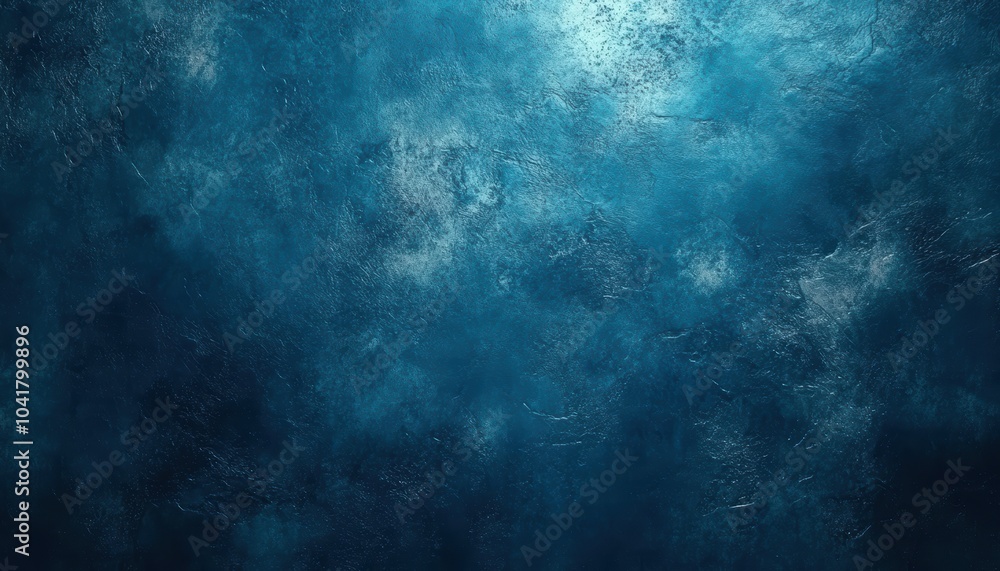 Poster deep blue abstract texture resembling ocean depths with a dynamic atmosphere