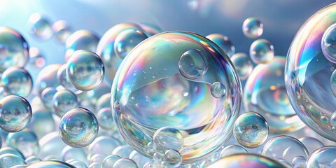 Closeup Underwater Bubbles on White Background - Stunning Candid Photography for Nature and Science Enthusiasts