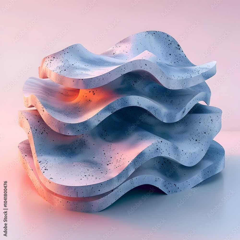 Poster captivating isometric stone textured formations on gradient backdrop long title captivating 3d