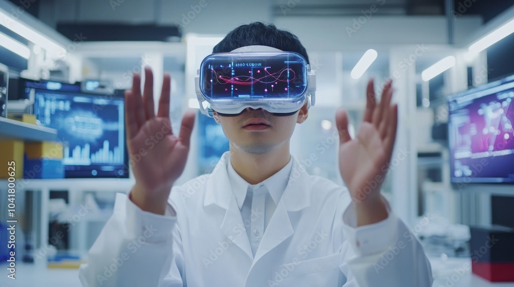 Poster virtual reality exploration in advanced lab setting