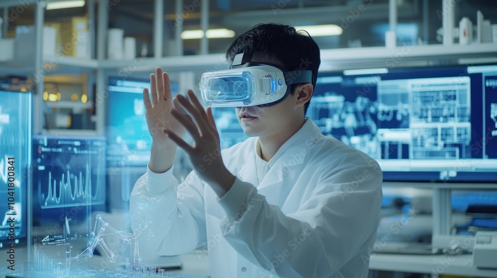 Poster exploring technology with a digital interface in research