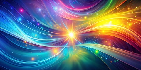 Obraz premium Colorful Abstract Digital Background with Light Patterns for Creative Projects