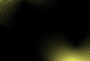 Black background with yellow halftone dots