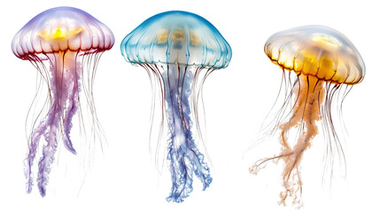 A glowing jellyfish floating against a dark background