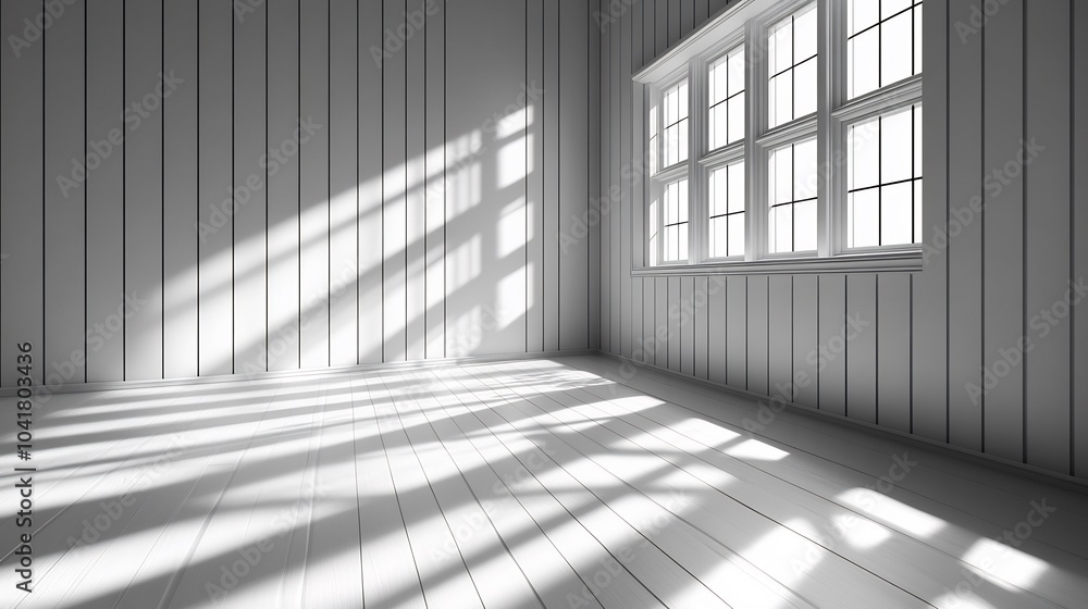 Poster light grey panelling wall background sleek horizontal lines creating a modern streamlined look with 