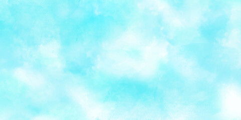 abstract watercolor soft colorful blue sky, cloud surface beautiful landscape wall canvas view cloudy light summer texture wallpaper design.