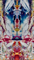 Abstract background art . Ethnic pattern. Mixtures of oil paint. Trendy hand painting canvas. Wall decor and Wall art prints Idea. 3D Texture. Art object