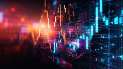 Digital Abstract Art with Fundamental Analysis Elements