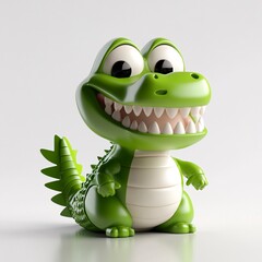 Friendly Alligator Cartoon Icon