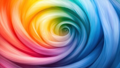 Obraz premium Vibrant swirling rainbow pattern creating a mesmerizing visual effect