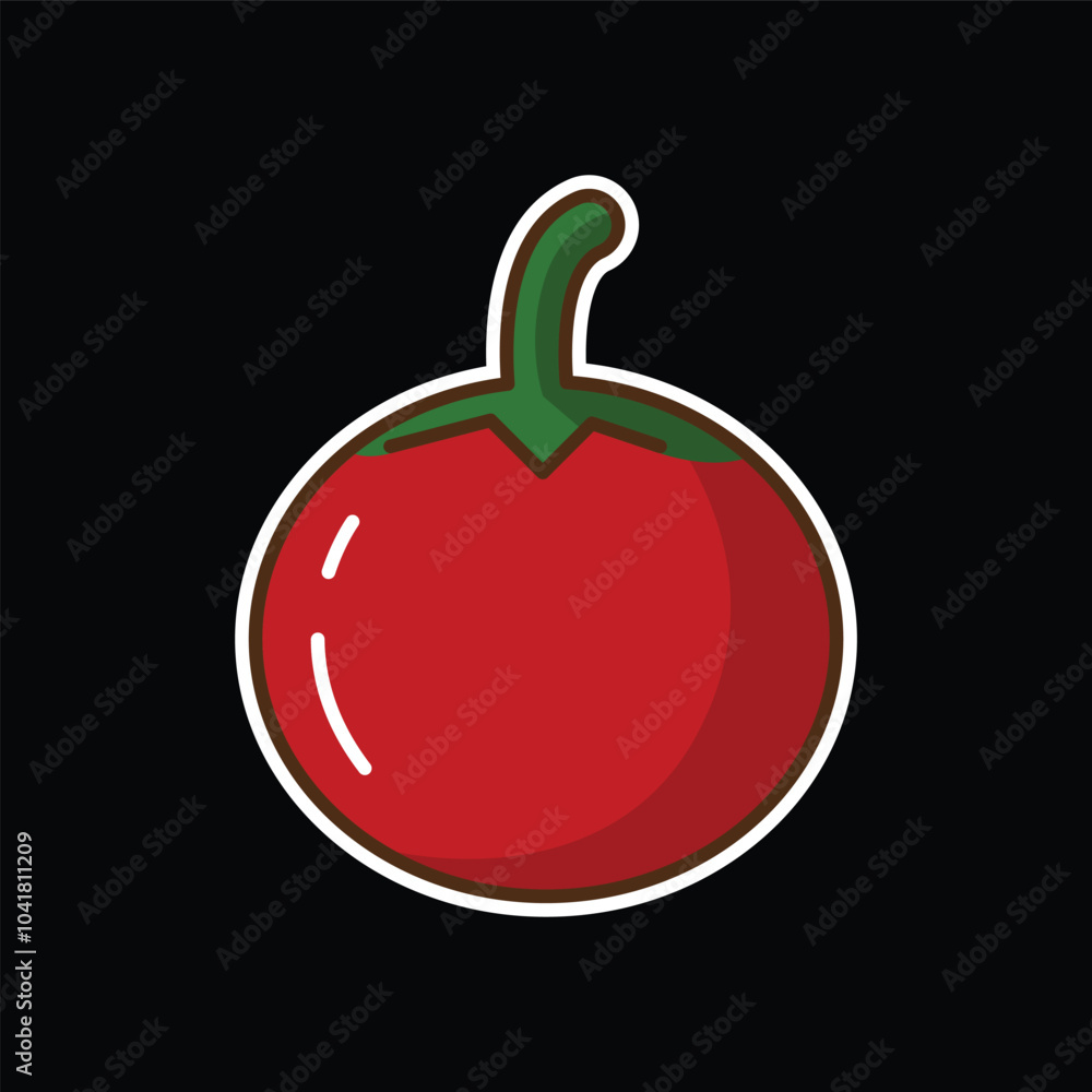 Poster tomato colored icon vector design good for web or mobile app