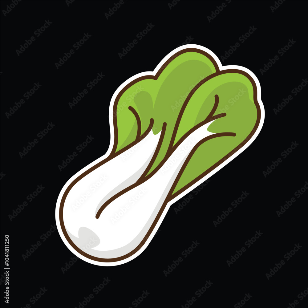 Poster chinese cabbage colored icon vector design good for web or mobile app