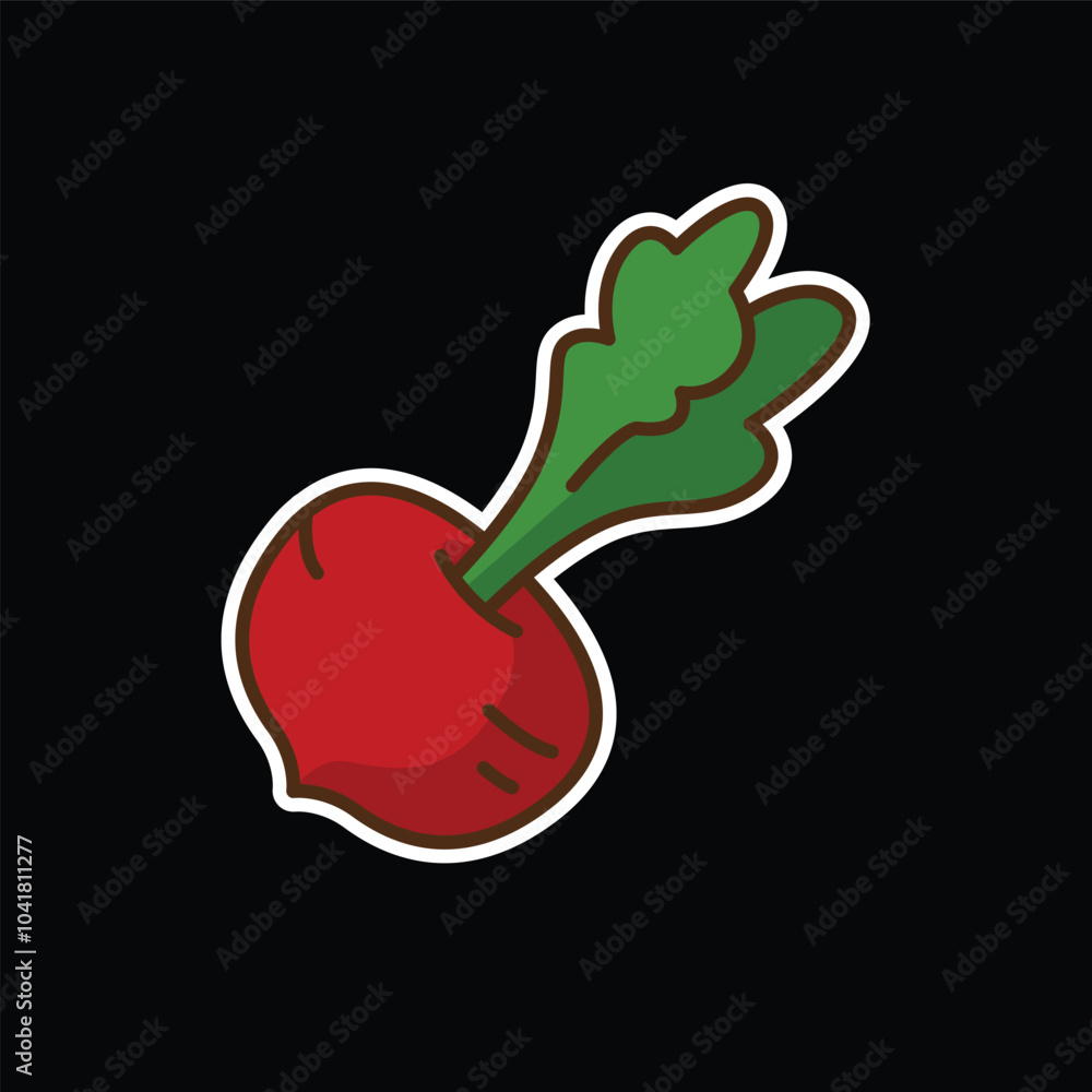 Poster beetroot colored icon vector design good for web or mobile app