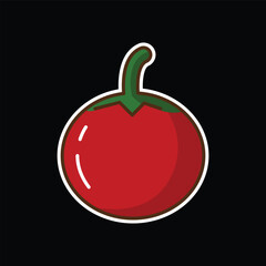 tomato colored icon vector design good for web or mobile app