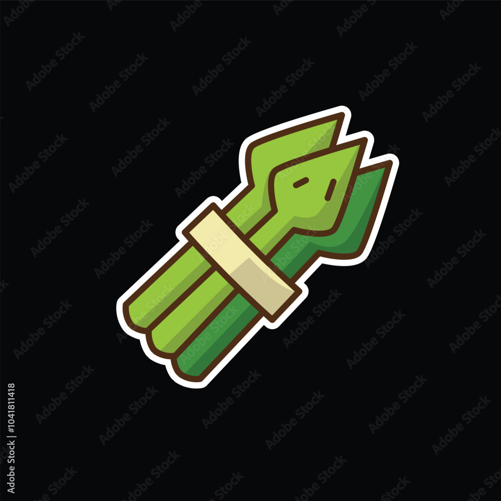 Poster asparagus colored icon vector design good for web or mobile app