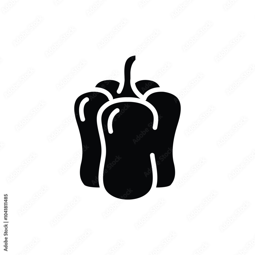 Poster paprika solid icon vector design good for web or mobile app
