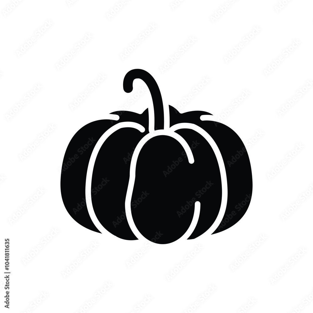 Poster pumkin solid icon vector design good for web or mobile app